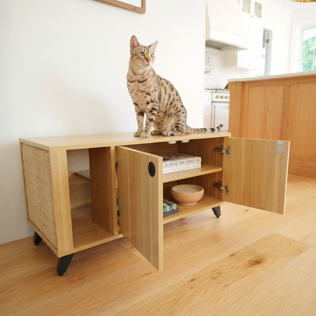 Shae Oak 猫用家具 インテリアイメージ