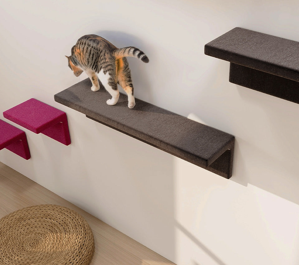 arneco Cat Wall L moquette wall-mounted cat furniture in an interior scene
