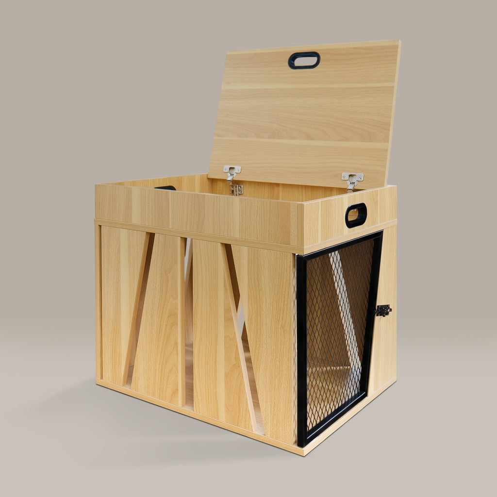 Bae S Pet Crate Oak storage and product