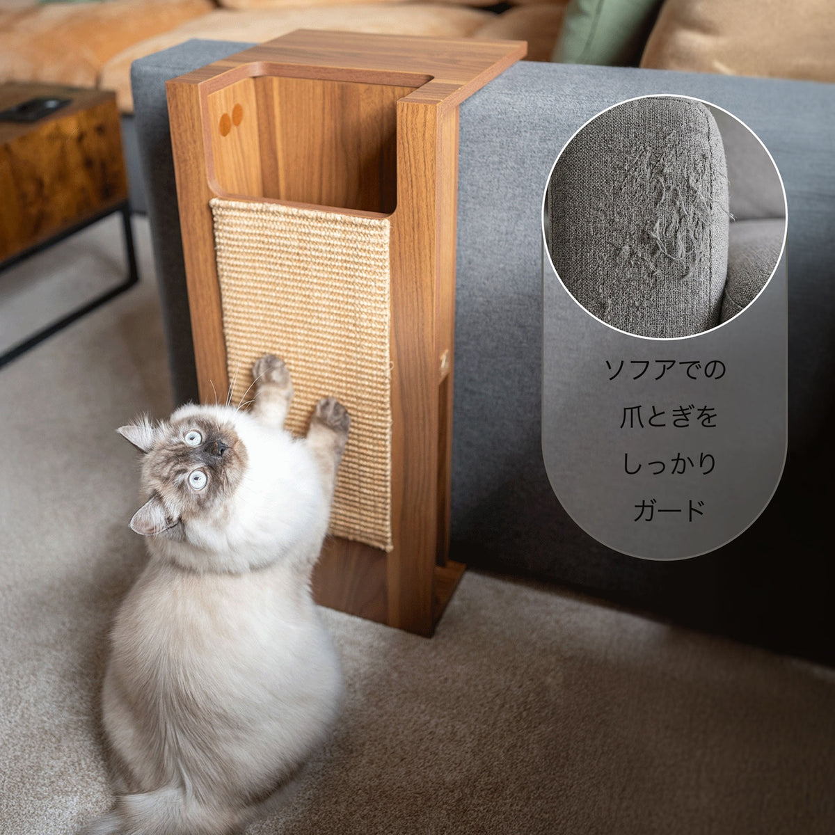 Jewl サイドテーブル爪とぎ 商品画像 1