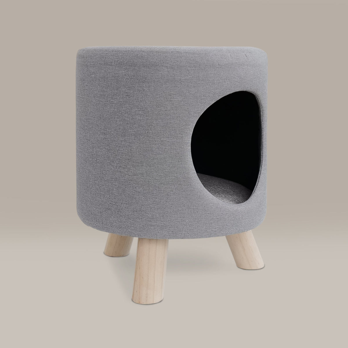 Wallie Pet Stool ライトグレー 斜め