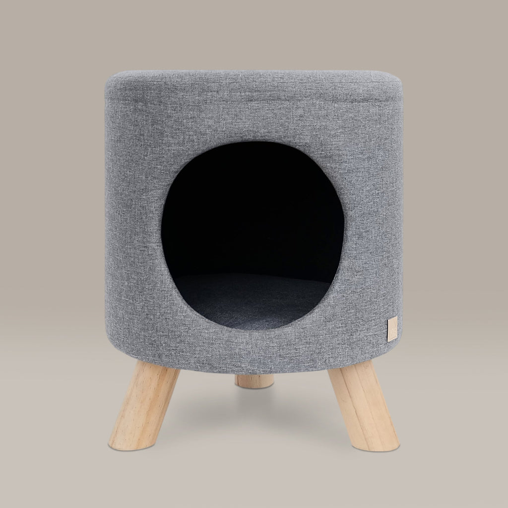 Wallie Pet Stool ライトグレー 正面