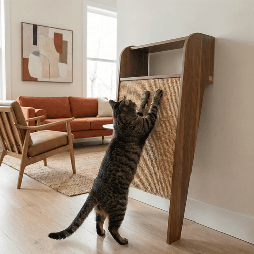 Wesley Walnut 猫が爪とぎをする使用イメージ
